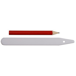 Набор меток-ориентиров GRINDA для засеянных грядок: 25 ярлыков (тип - "полоска") + карандаш, 125 мм / 8-422367-H26